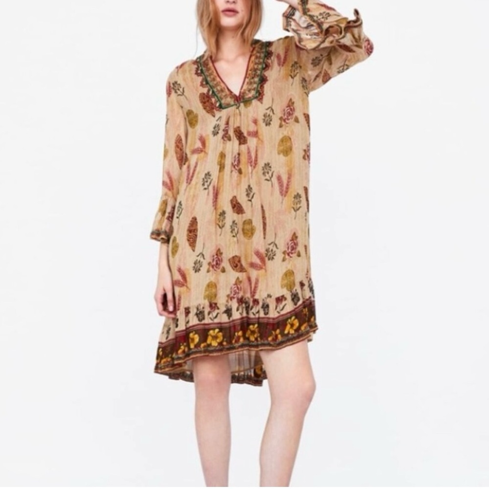 Zara Woman Boho Shift Dress